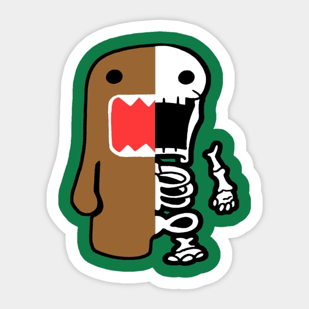 Domo Skeleton Sticker by AwesomeKat